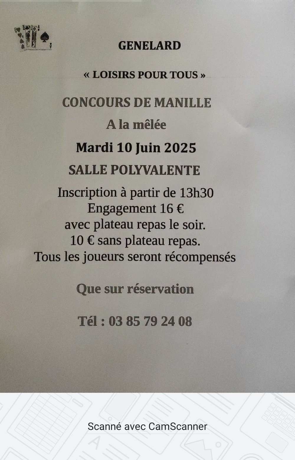 Concours de manille de Loisirs pour tous