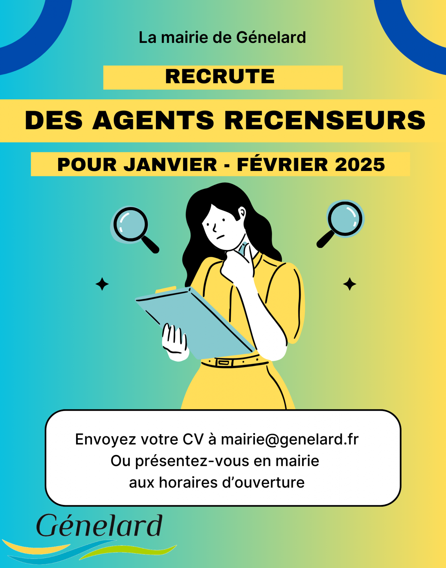 La mairie recrute des agents recenseurs  2025