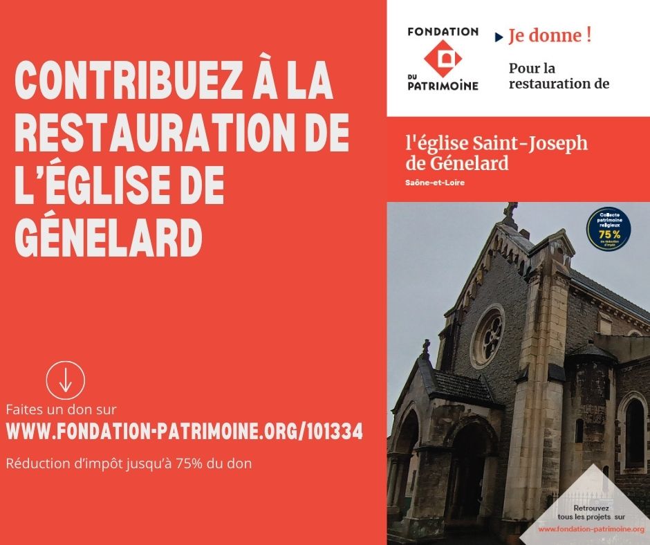 Contribuez à la restauration de l'église de Génelard avec la Fondation du Patrimoine